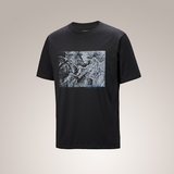 T-Shirt manica corta stampata KRAGG COTTON LITHOGRAPHICA SS M X0000099 01 ARC'TERYX Black 