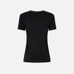 T-shirt a costine con ricamo 106815A3AL ZZ2 PINKO Nero/bianco 