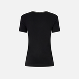 T-shirt a costine con ricamo 106815A3AL ZZ2 PINKO Nero/bianco 