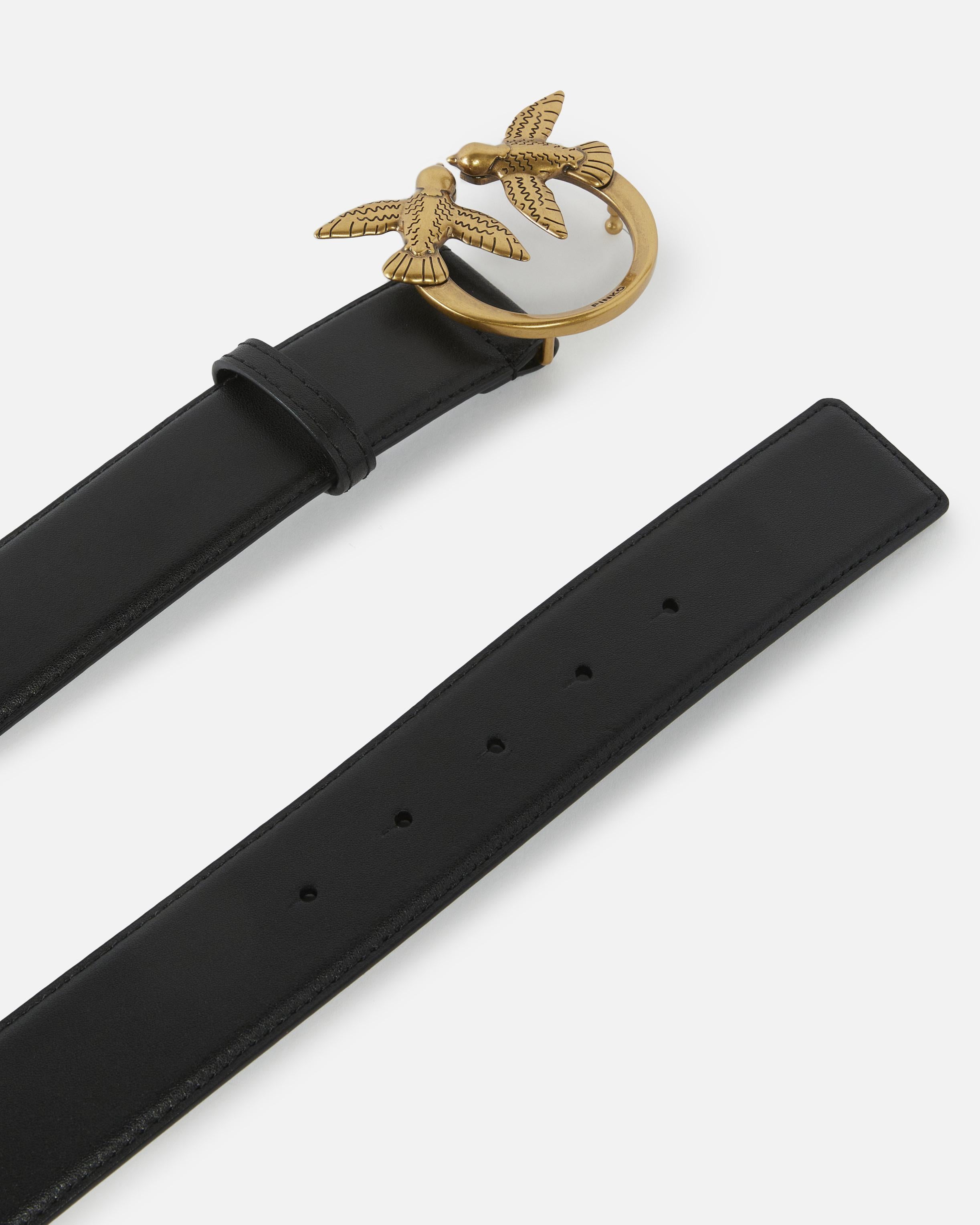 Cintura in pelle 100120A0F1 Z99Q PINKO Nero-antique gold 