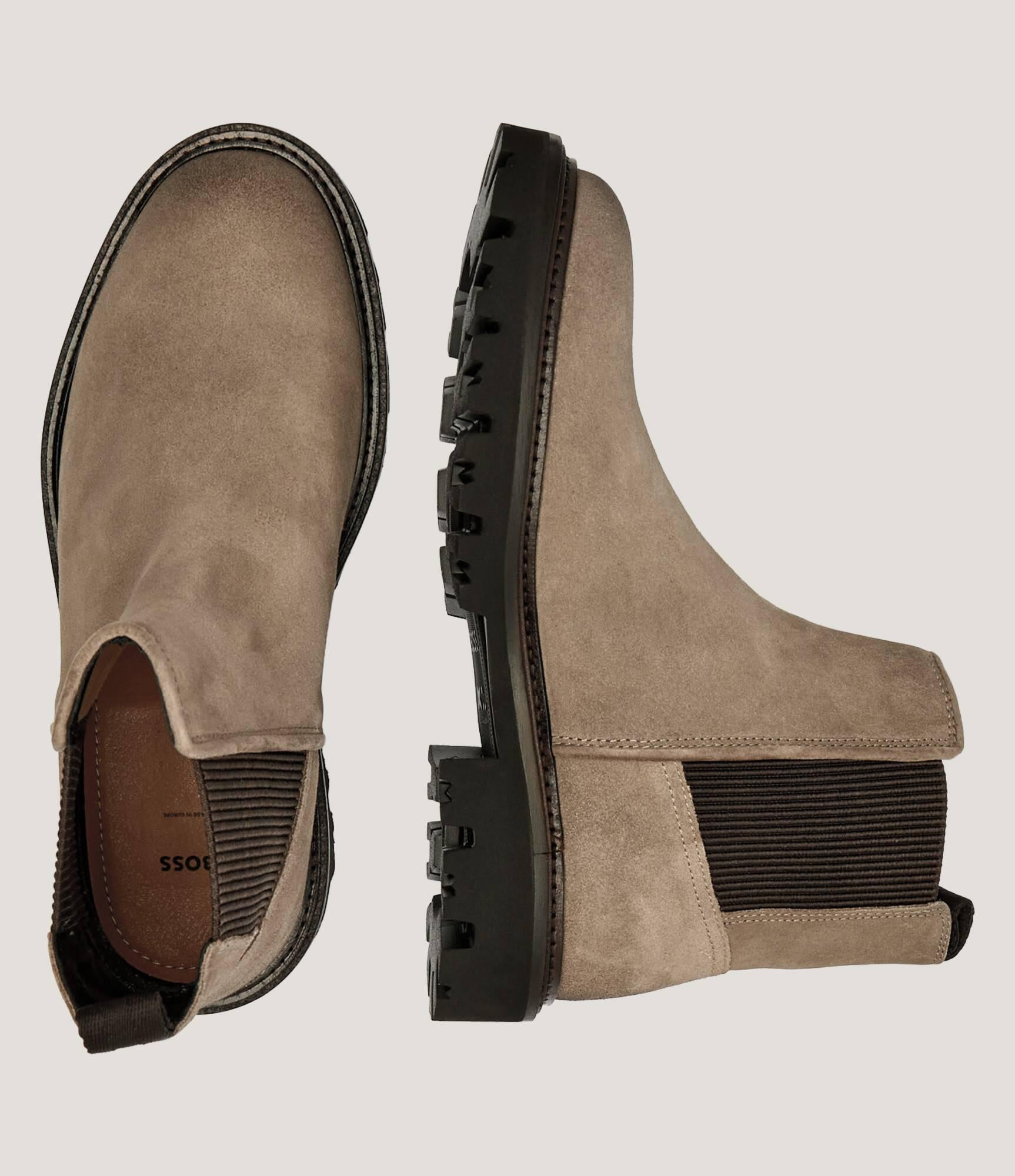Stivali in suede 50552572 10262618 01 260 BOSS Beige 