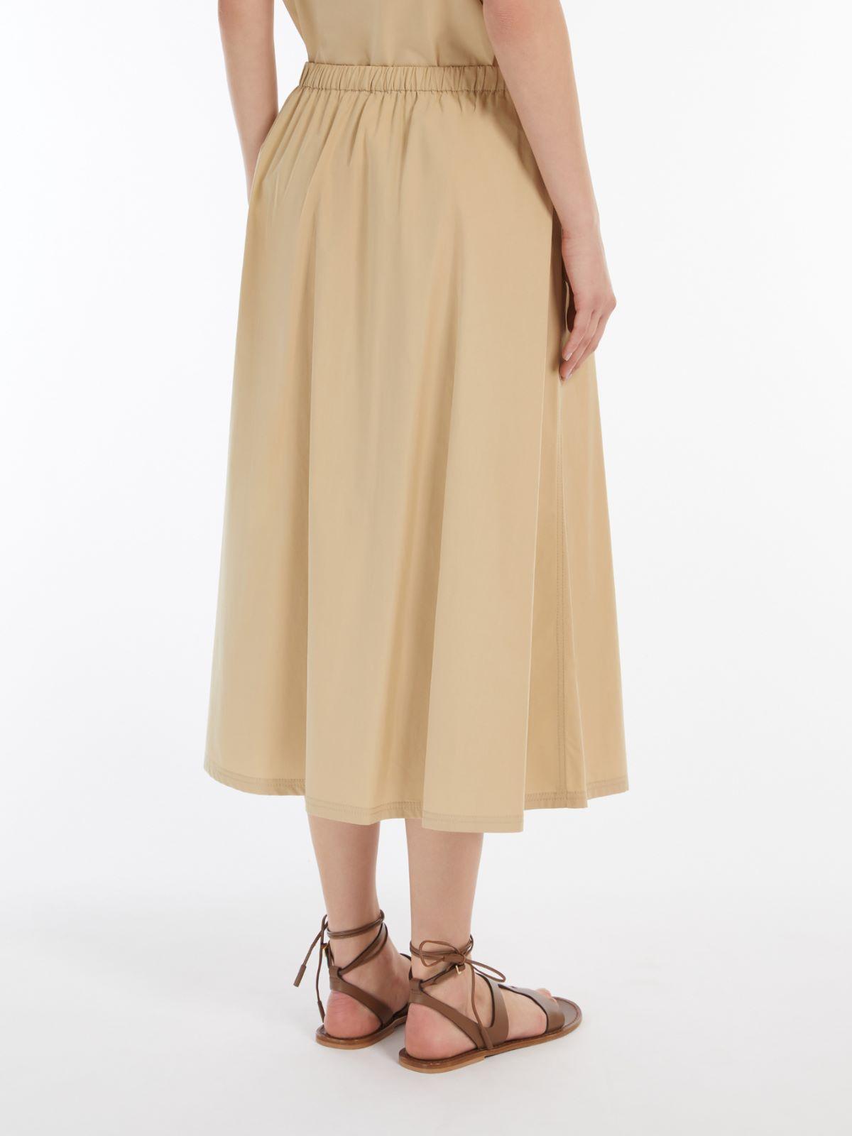 Gonna in popeline di cotone 2515101032 005 MAX MARA WEEKEND Beige 
