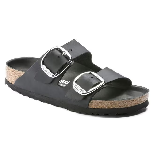 Ciabatta in pelle oliata ARIZONA BIG BUCKLE 1011075 BLACK BIRKENSTOCK Black 