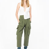 Top scollo a V in crèpe 1015868889 Z05 PINKO White 