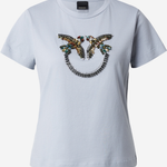 T-Shirt manica corta 100535A33F E87 PINKO Azzurro arona 