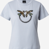T-Shirt manica corta 100535A33F E87 PINKO Azzurro arona 