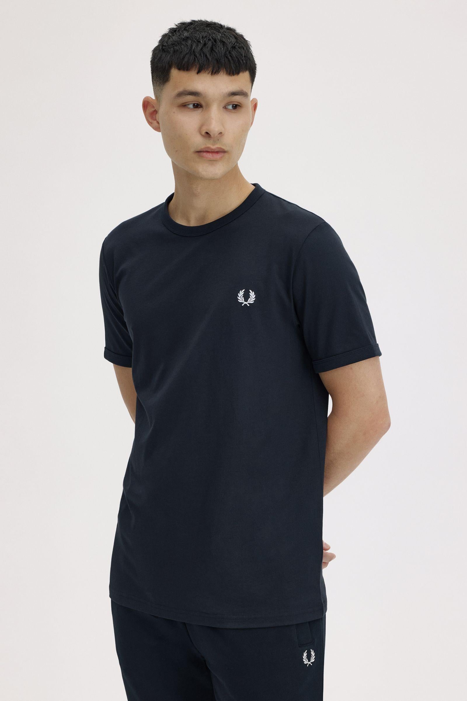 T-Shirt manica corta M3519 608 FRED PERRY Navy 