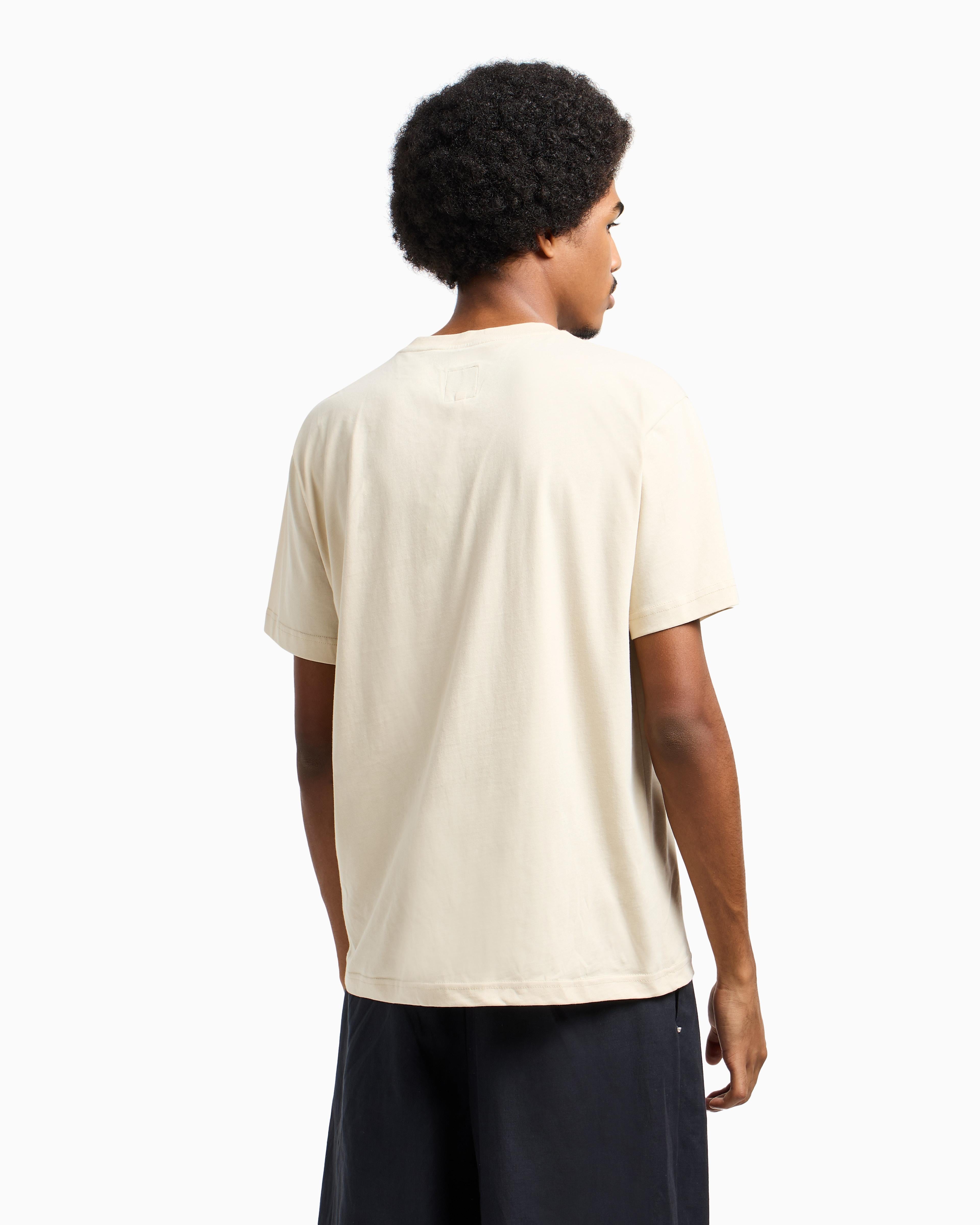 T-shirt in jersey stampa EAT NYC Capsule New York EM003622 AF14836 M1183 EMPORIO ARMANI Donut beige 