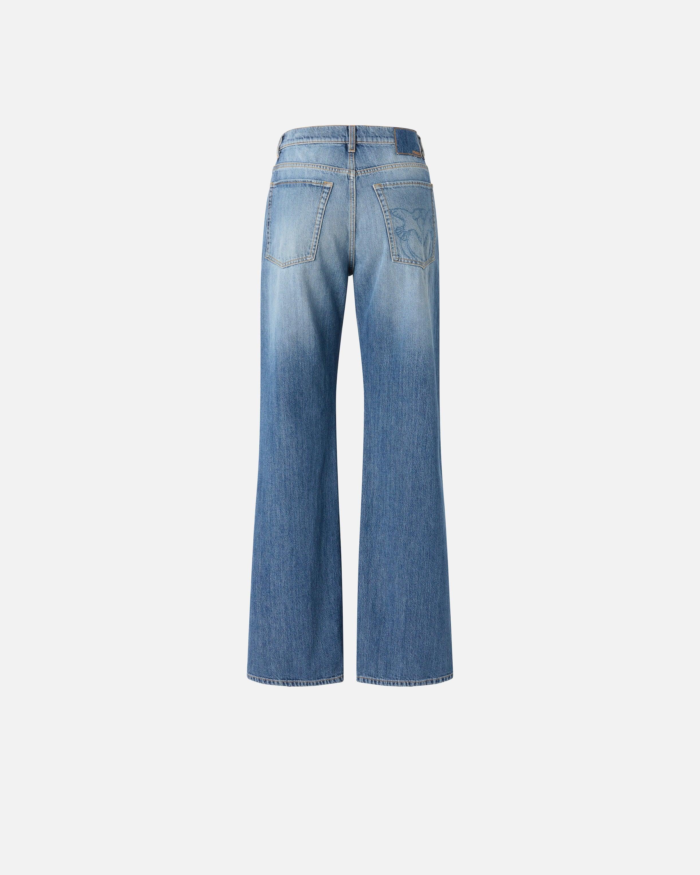 Jeans wide leg con scoloriture 101733A323 PJO PINKO Medio chiaro 