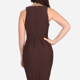 Abito in crêpe leggero AB94162E2 644 ELISABETTA FRANCHI Cacao 