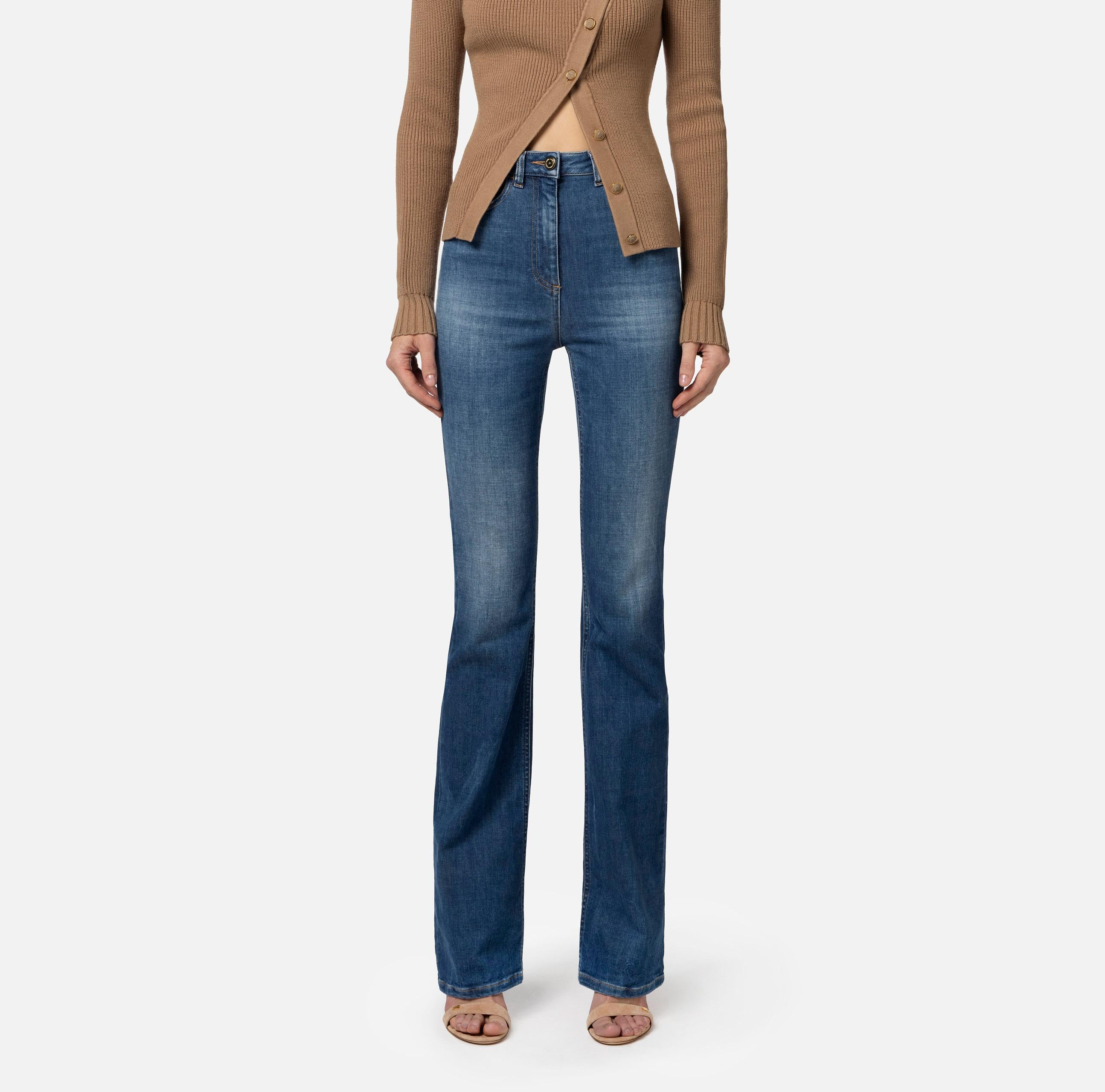Jeans a zampetta PJ57I41E2 104 ELISABETTA FRANCHI Blue denim 