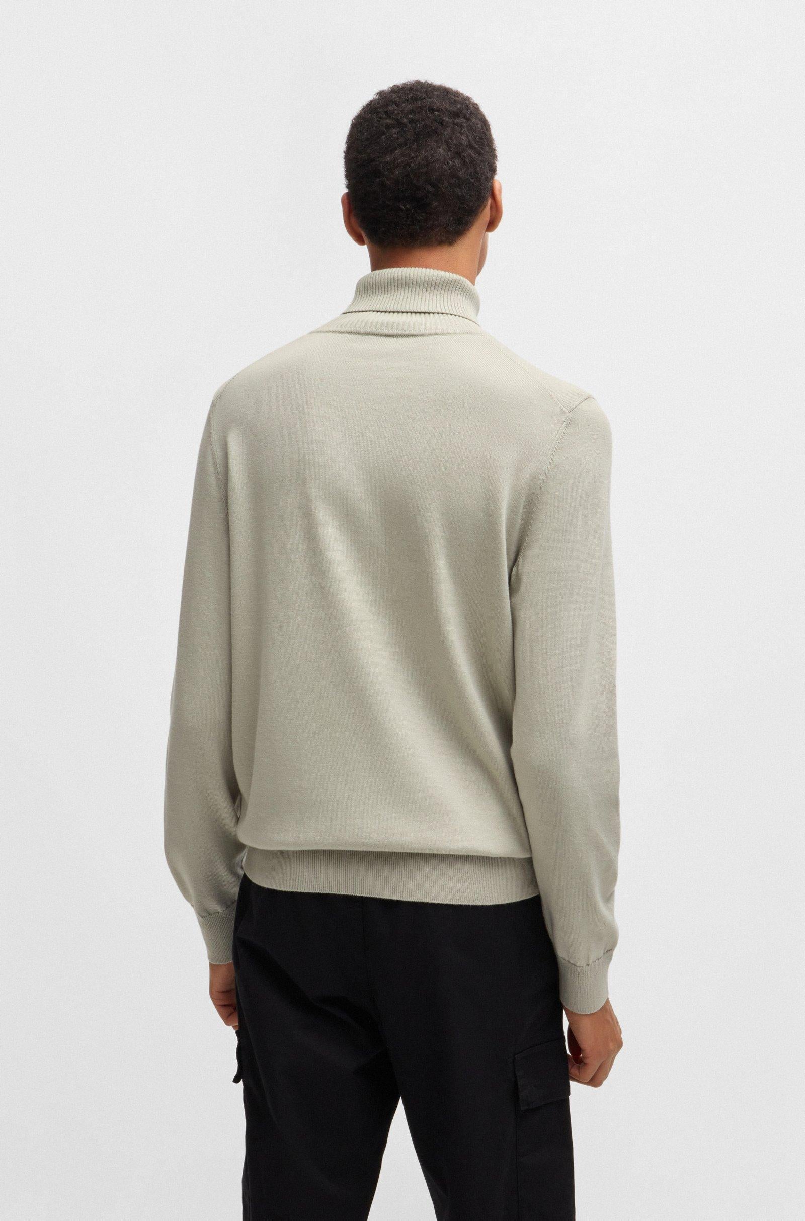 Maglia a collo alto cotone e cashmere 50527573 10265865 01 271 BOSS Light beige 