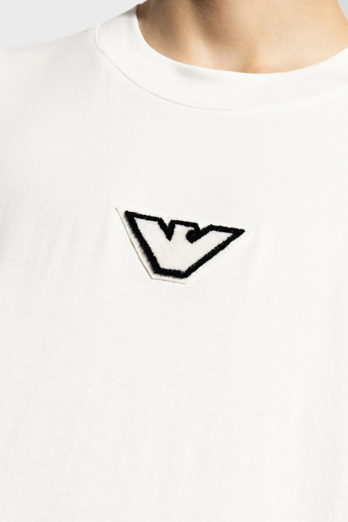 T-Shirt manica corta 6D1TD7 1JOCZ 01C2 EMPORIO ARMANI Offwhite eagle 