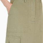 Gonna lunga in canvas di cotone 2515101071 002 MAX MARA WEEKEND Verde 