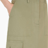 Gonna lunga in canvas di cotone 2515101071 002 MAX MARA WEEKEND Verde 