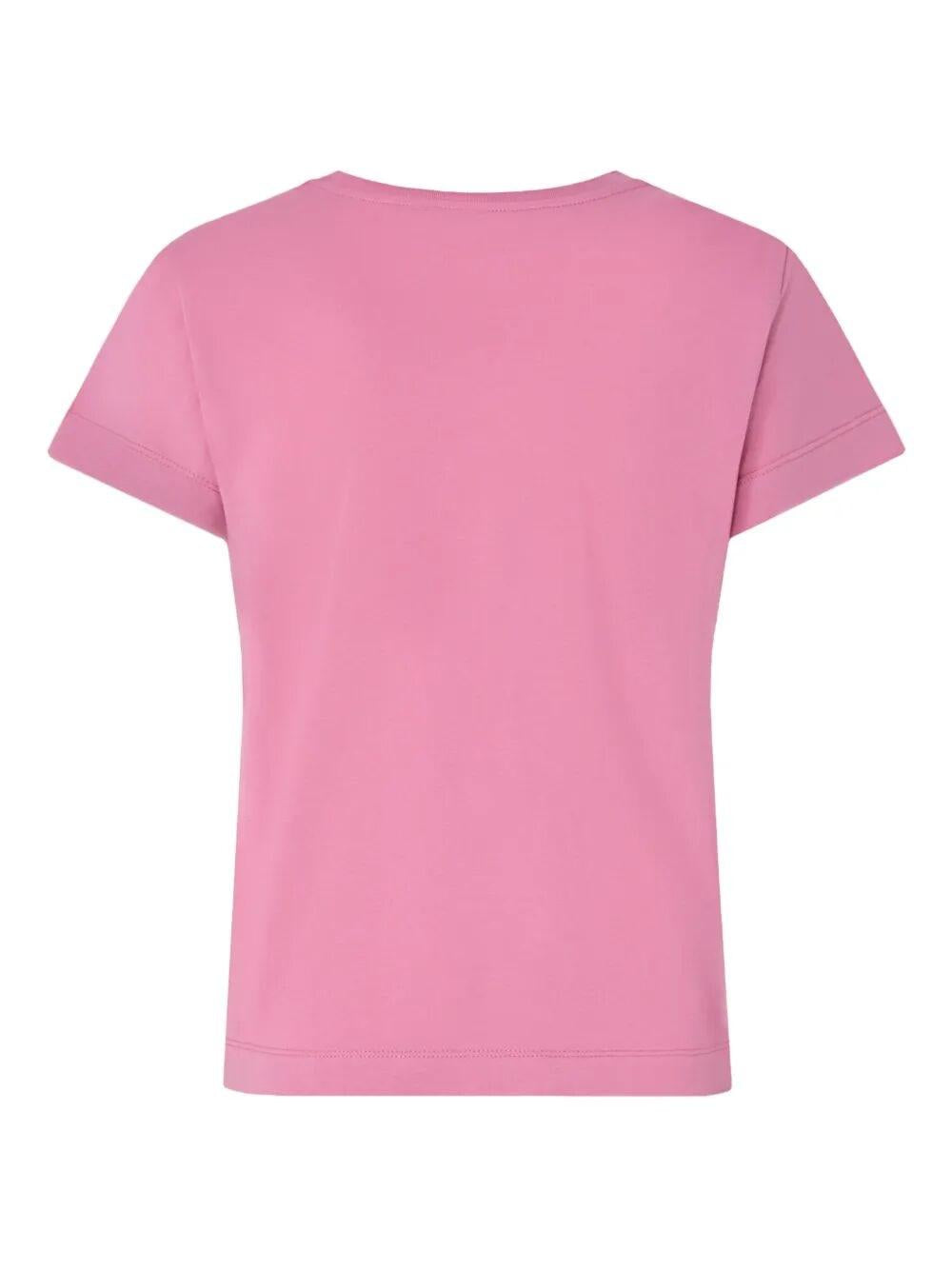 T-Shirt manica corta 100373A34F Q48 PINKO Rosa-di maggio 