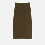 Gonna lunga utility tessuto fluido<BR/><BR/> 104190A18E X93 PINKO Verde-amazzonia 