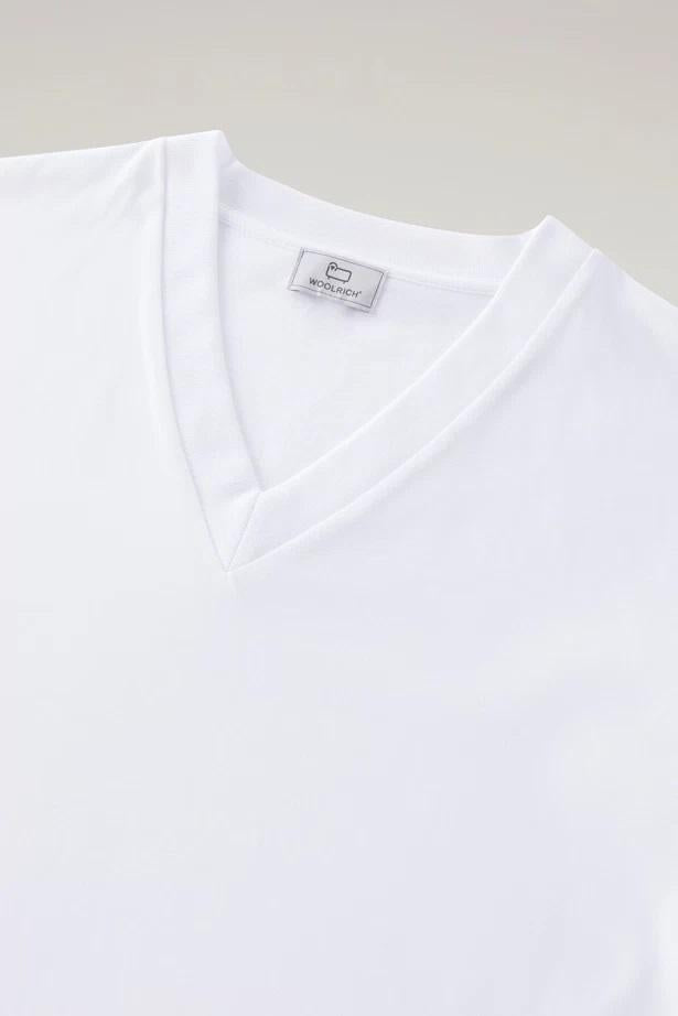 T-Shirt Lakeside in puro cotone con maniche a sbuffo CFWWTE0076FRUT3397 8041 WOOLRICH Bright white 