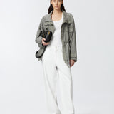 Pantaloni larghi loose fit con catena gioiello 104601A2DO Z04 PINKO Bianco 