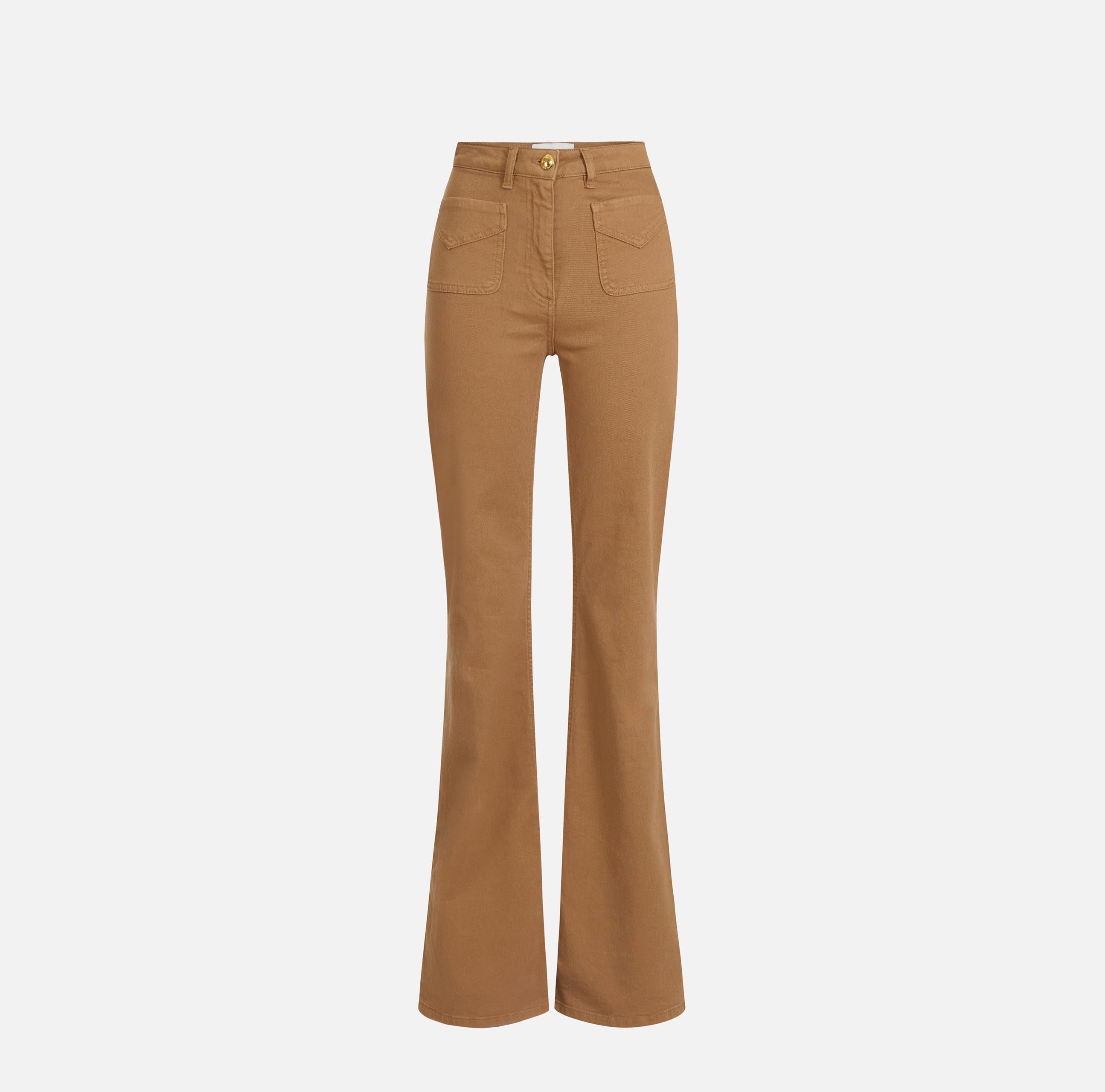 Jeans a zampa con taschini PJ22N61E2 AI6 ELISABETTA FRANCHI Daino 