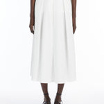 Gonna in popeline di cotone 2515101032 004 MAX MARA WEEKEND Off white 