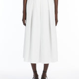 Gonna in popeline di cotone 2515101032 004 MAX MARA WEEKEND Off white 