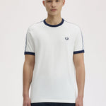 T-Shirt manica corta con fettuccia M4620 129 FRED PERRY Snow white 