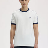 T-Shirt manica corta con fettuccia M4620 129 FRED PERRY Snow white 