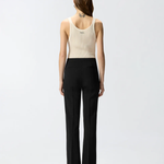 Pantaloni con piega stirata 106619A32Z Z99 PINKO Nero limousine 