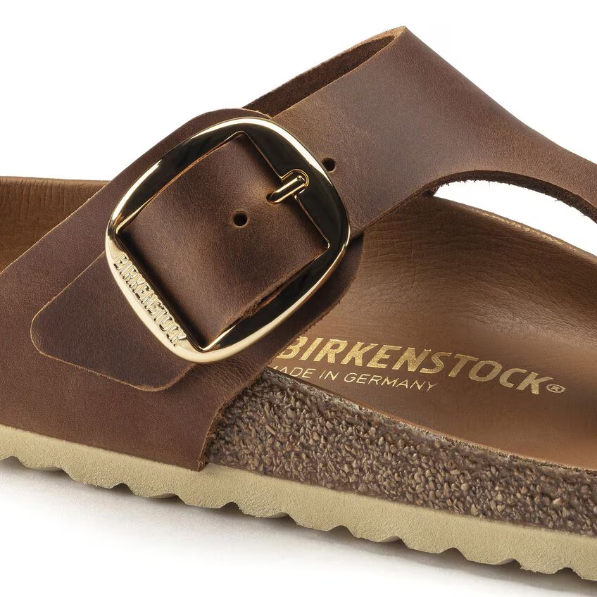 Infradito in pelle GIZEH BIG BUCKLE 1018745 COGNAC BIRKENSTOCK Cognac 