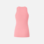 Top canottiera a costine con logo uccellini 100807A2C1 N55 PINKO Coral assolato 