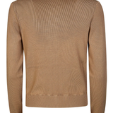 Giacca in maglia con bande in viscosa lucida<BR/> MK66S61E2 727 ELISABETTA FRANCHI Argilla/burro 