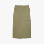 Gonna lunga in canvas di cotone 2515101071 002 MAX MARA WEEKEND Verde 