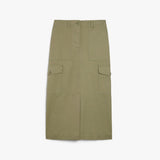 Gonna lunga in canvas di cotone 2515101071 002 MAX MARA WEEKEND Verde 