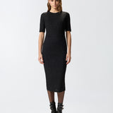 Abito midi in pizzo di maglia 105653A2TW Z99 PINKO Nero limousine 