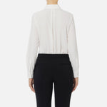 Camicia in georgette jacquard lettering CA08446E2 360 ELISABETTA FRANCHI Avorio 