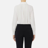 Camicia in georgette jacquard lettering CA08446E2 360 ELISABETTA FRANCHI Avorio 