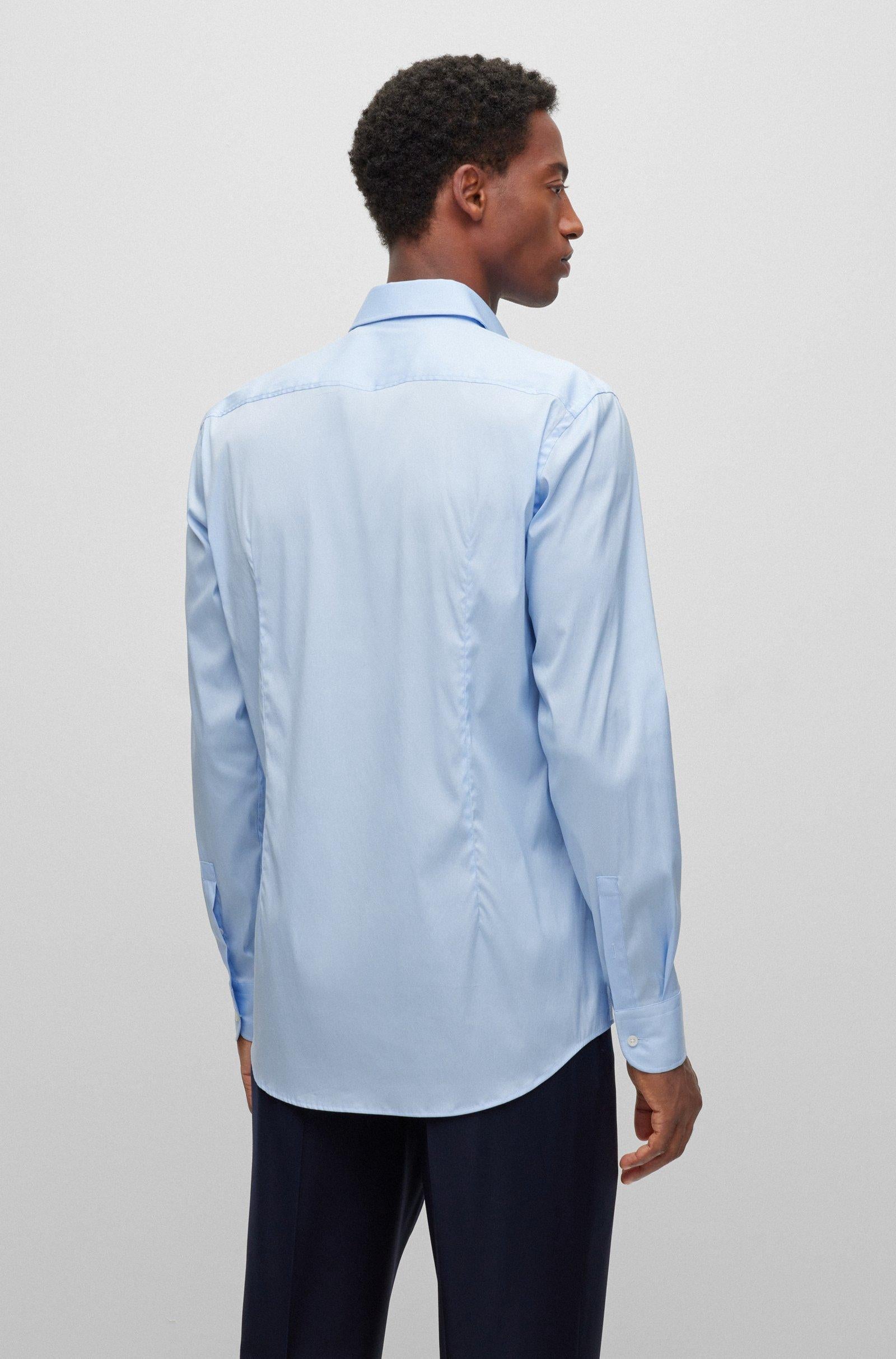 Camicia slim fit in cotone elasticizzato 50479915 10151300 03 450 BOSS Light pastel blue 