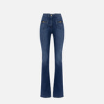 Jeans con logo gioiello PJ12N56E2 104 ELISABETTA FRANCHI Blue denim 