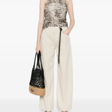 Canotta a coste stampa snake 106919A3DP CZ9 PINKO Beige/nero 