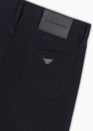 Pantalone 5 tasche in cotone elasticizzato 6D1J75 1NUPZ 0920 EMPORIO ARMANI Blu navy 