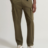 Pantaloni cargo tinti in capo con cintura CFWOTR0241MRUT4129 6006 WOOLRICH Greenstone 