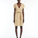 Abito corto in popeline di cotone 2515221132 004 MAX MARA WEEKEND Sabbia 