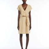 Abito corto in popeline di cotone 2515221132 004 MAX MARA WEEKEND Sabbia 