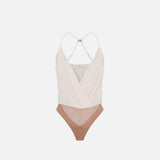 Body in georgette di viscosa BO01461E2 193 ELISABETTA FRANCHI Burro 