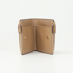 Portafoglio con zip e placca logo<BR/> PF01A51E2 032 ELISABETTA FRANCHI Camel 
