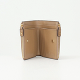 Portafoglio con zip e placca logo<BR/> PF01A51E2 032 ELISABETTA FRANCHI Camel 