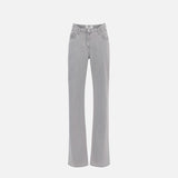 Jeans a vita doppia con logo ricamato PJ11D56E2 382 ELISABETTA FRANCHI Light grey 