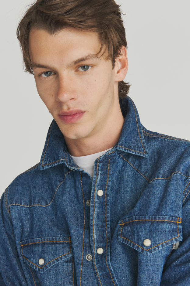 Camicia in denim stone washed RRU400 CP20 2798 0999 ROY ROGER'S Denim 