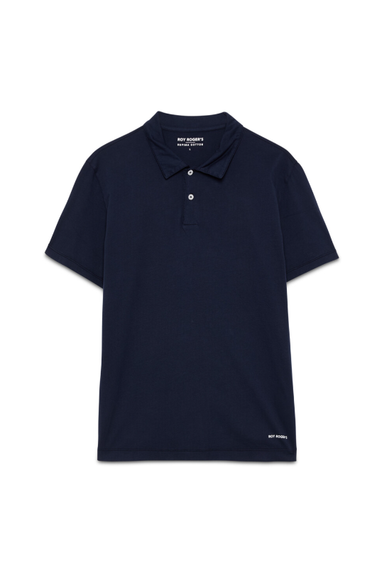 Polo in jersey di cotone RRU500 CG06 0569 C0048 ROY ROGER'S Blue navy 